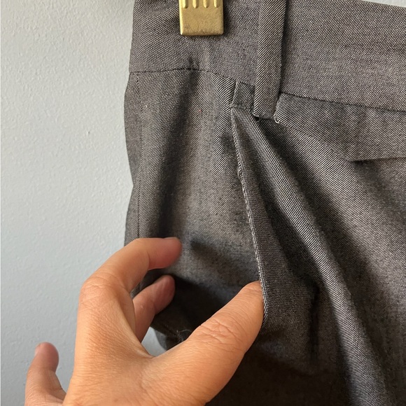 Zara grey zippered button hook tapered trousers size Small - Picture 8 of 12